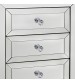Camelia Bedside Table MDF Silver Mirror Three Drawers Sparkling Handle